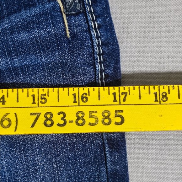 Silver Jeans women's size W26/L31 ink blue Tuesday Low rise boot cut embroidered - Picture 10 of 13